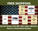 Military Manuals Prepper 800+ Mega Library USB Digital Survival - Free Shipping