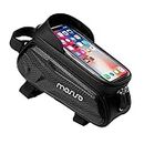 MOSISO Bike Bag Phone Front Frame Bag, Waterproof EVA Bike Handlebar Bag, 1.5L Bicycle Bag Bike Top Tube Phone Holder Mount Case Cycling Storage Pouch Compatible with Cell Phone under 6.5 inch, Black