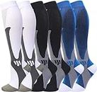 Compression Socks (3 Pairs) for Men Circulation 20-30 mmhg Medical Compression Stockings Women Nursing