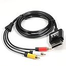 Childhood 1.8M Audio Video AV RCA Video Composite Cable Cord For Xbox 360 Slim