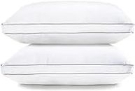 Pillows Queen Size 2 Pack for Sleeping, Soft and Supportive Bed Pillow for Side and Back Sleeper, Down Alternative Hotel Collection Pillows - 20 x30