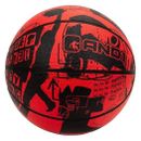 AND1 Street Art Rubber Basketball: Official Regulation Size 7 (29.5 inches) Red