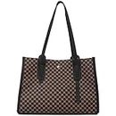 Handbags for Women Shoulder Bag Vegan Leather Tote Bag Top Handle Handbag (Black)