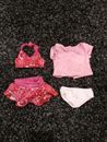 American Girl Place Red Beach Set Bikini 2pc Swim Suit with Shirt and underwear