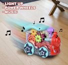 Transparent 3D Train Engine Sound and Light Toys for kids 2+ Years