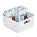 mDesign Medium Metal Kitchen Storage Container Bin Basket w/ Handles Metal in White | 6 H x 12 W x 12 D in | Wayfair 21785MDK