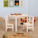 Juego de muebles de madera de actividades para niños mesa y 2 sillas dormitorio