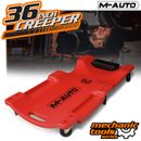36" Red Rolling Low Profile Creeper Automotive Garage Repair w/Papped Head Rest