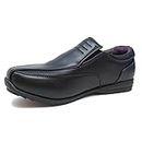 (11 UK Child, Black) - Boys Kids New Formal Smart Casual Slip On Back To School Black Shoes Size 1-6