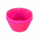 Fodere per cupcake in silicone tazze da forno riutilizzabili stampi muffin per pasticceria 5 pz rosso rosa