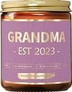 New Grandma Gifts for First Time Grandmothers - Natural Soy Candle, Lavender, 9 oz ; Fun Christmas Gift Idea for 1st Time Grandparents, Grandma Baby Announcement, Baby Showers, Grandma's Birthday