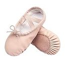 Stelle Ballet Shoes for Girls Toddler Ballet Slippers Soft Leather Boys Dance Shoes for Toddler/Little Kid/Big Kid (Ballet Pink (with Lace),4MB)