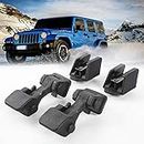 【2Pcs】 Black ABS Hood Cover Latches Catch Set Kit 1997-2006 Compatible with Jeep Wrangler TJ Includes Both Hood Lock
