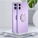 Soft Matte Electroplated Phone Case for iPhone 11 12 13 Pro Max XS X XR 7 8 Plus SE 2020 Mini Stand Ring Bumper Back Cover,Purple,for iPhone X