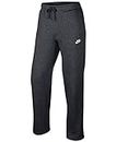 Nike Men's Sportswear Open Hem Club Pants, Charcoal Heather/White, Medium
