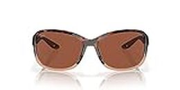 Costa Del Mar Women's Seadrift Sunglasses, Shiny Tortoise Fade/Copper 580p, 58 mm