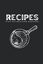 Recipes - Fire Extinguisher Required: Pre-templated Guided Recipe Book, 120 Pages, Ideal for Aspiring Chefs, Young Adults, Bakers, Experimenters, Home Cooks