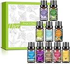 PHATOIL 10 x 10ML Fragrance Oils Gift Set - Premium Grade Scented Oil for DIY Candle and Scented Products Making, Diffuser