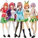 The Quintessential Quintuplets - Juego de 5 figuras de Anime, Modelo de niña de dibujos animados, figuras de juguete para adultos, figuras de muñeca de 7.1 in (Juego de 5 unidades)