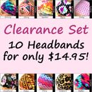 Clearance Headbands Set of 10! Sports Workouts Bolder Brighter Colors Bands