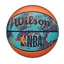 WILSON NBA DRV Plus Vibe Outdoor Basketball - Size 7-29.5", Blue/Orange