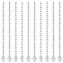 Belle Vous Clear Crystal Teardrop Chandelier Pendants (10 Pack) - 34.5cm/13.58 inches - Hanging Decoration Beads for Chandeliers, Prisms, DIY Suncatcher Parts, Wedding/Christmas Party & Garlands
