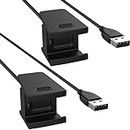Techgear [2 Paquetes de Cable de Repuesto Cargador USB para Carga 2, estación de Carga USB Compatible con Fitbit Charge 2 Actividad de frecuencia cardíaca y Fitness