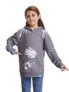 AINIKO Unisex Children Heat Reactive Color Changing Sweatshirt Fashion Casual Hoodie for Boys and Girls, Grey, XL