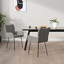 Table Set Dining Room Chairs Seating Dining Or Living Room Furniture Contemporary Ergonomic Dining Seats Reading Nook Addition Easy To Clean Surface ( Color : Hellgrau , Size : 55 x 58 x 82 cm (B x T