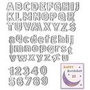 Estivaux Capital Alphabet Letters Die Cuts for Card Making, Number Words Cutting Dies Sets Alphabets Dies Stencils Embossing Template for Scrapbooking DIY Cards Album Crafts Supplies