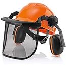 Chainsaw Helmet, Helmet for Chainsaw Use, Forestry Safety Helmet System with Safety Face Shield, Eyewear, Visor and Hearing Protection