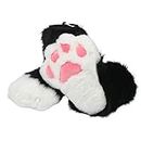 ZFKJERS Cosplay Animal Cat Plastic Claws for Fursuit Feet Paw Shoes Furry Paw Slippers Adults Costume Accessories Set (Black-White)