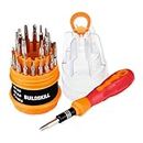 Buildskill Laptop Screwdriver Set, 31-Piece Precision Screw Driver Set, Strong Magnetic Handle, Easily Assembled & Disassembled, Ideal Laptop Tool Kit, Mobile Tool Kit, Convenient Carry Case