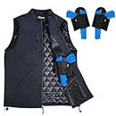 Djeoe Concealed Carry Vest for Men, CCW Lightweight Softshell Vest Outerwear Zip Up Windproof Sleeveless Jacket
