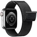 Yoohoo Nylon Straps Compatible with Apple Watch Straps 42mm 44mm 45mm 49mm Women Men,Upgraded Soft Nylon Strap Replacement Watch Bands for iWatch Series 9 8 7 6 5 4 3 2 1 SE Ultra Ultra2/Deep Black