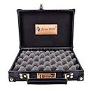 FW Pistol Case with Combination Lock Made Leather Universal Case for Safe - Black