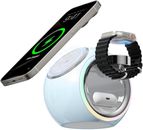 Estación de Carga 3 en 1 para iPhone Apple Watch y AirPods, Magnética Inalámbrica