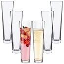 US Acrylic Plastic 7 ounce Stemless Champagne Flutes in Clear | Set of 6 | Reusable, BPA-Free, Made in USA, Top-rack Dishwasher Safe