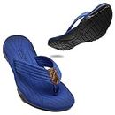 ChayChax Tongs Hommes Souple Sandales de Sports Antidérapante Flip Flops Décontractée Chaussures de Plage et Piscine,Bleu,42 EU