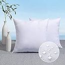 MIULEE Pack of 2 Pillow Inserts Outdoor Waterproof 18x18 Throw Pillow Inserts Decorative Premium Hypoallergenic Pillow Stuffer Sham Square for Bed Couch Sofa Cushion Patio Furniture