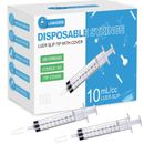 100 Pack 10ml Syringes with Cap for Oral Medicine Liquid Jello Shots Feeding,