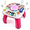 THISMY Early Development Baby Toys 6 to 12 Months,Activity Music Toys for Toddlers 11.8×11.8×12.2 Inches (Red)
