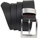 Pierre Cardin Mens leather belt/Mens belt, XXL, 2 Colors, black/brown, Größe/Size:145, Farbe/Color:nero