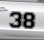 3x start number wish number car motorcycle motocross sticker ATV MX enduro boat
