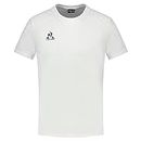 Le Coq Sportif Tennis Tee SS N°4 M New Optical White T-Shirt, Bianco, S Uomo