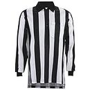 Adams Football Referee Long Sleeve Shirt with 2-Inch Black and White Stripes, 3X-Large