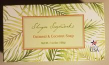 NEW 2 Shugar Soapworks Oatmeal and Coconut Soap Large Bars Soap MADE IN USA