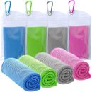 4Pcs Ice Towel Cooling Towels Gym Towel Men Women Cool Down Yoga Sweat Towel
