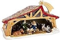 Villeroy & Boch Toy’s Memory Scene, Decorative Nativity Set for Under Your Christmas Tree, Hard-Paste Porcelain, Multi-Coloured, 27 x 16 x 16 cm, Cotton, One Size