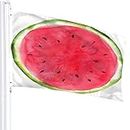 Watermelon Flag 3x5 FT Sweet Summer Fruit Seed Red Watermelons Outdoor Flags Large Welcome Yard Banners Home Garden Yard Lawn Decor
